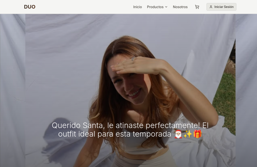 Vista previa del sitio de Duo Activewear